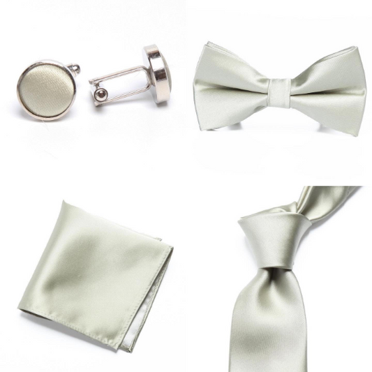 Fossil Green Groomsmen Accessories
