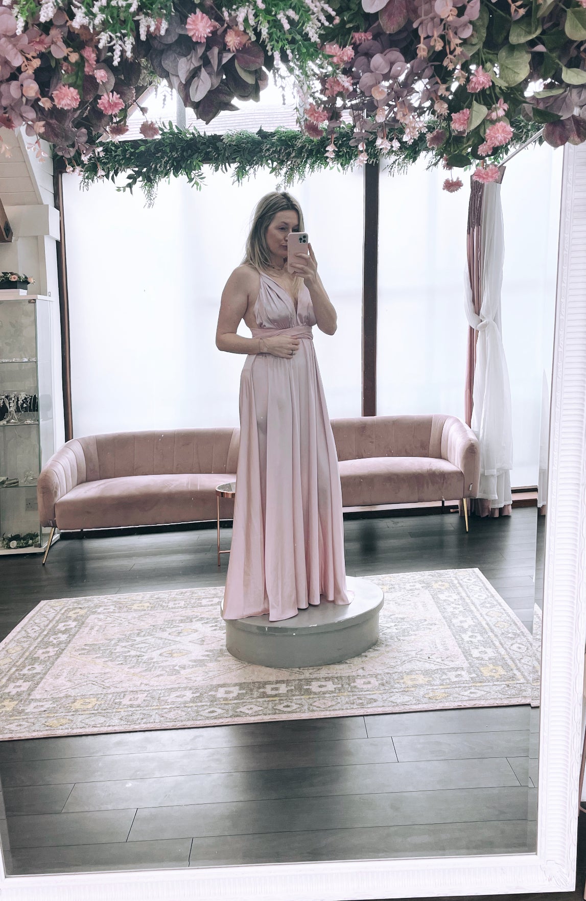 Rose Satin Multiway Dress