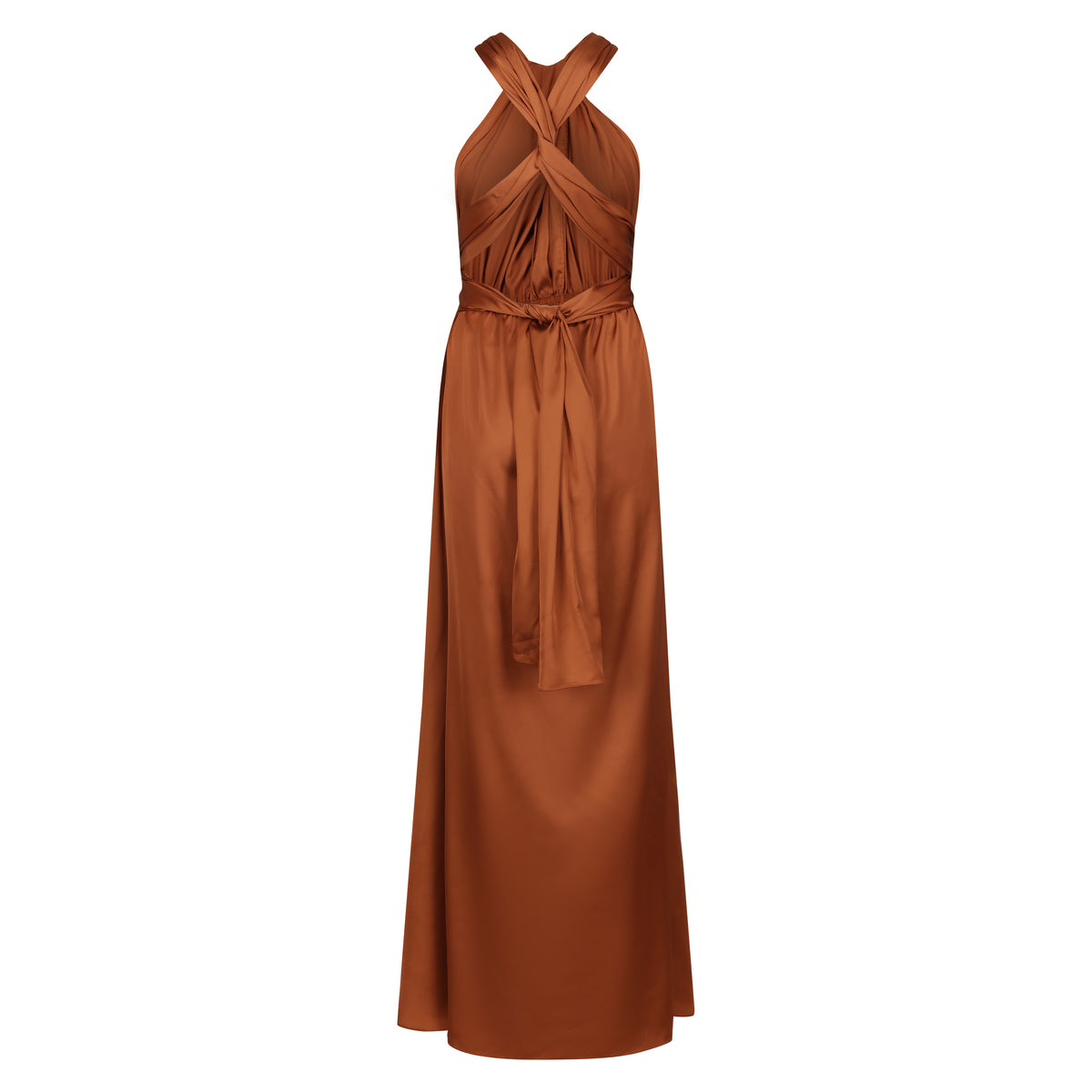 Copper Satin Multiway Dress