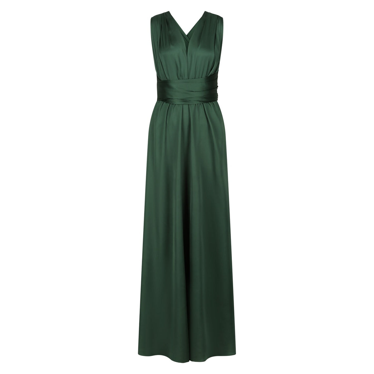 Emerald Satin Multiway Dress