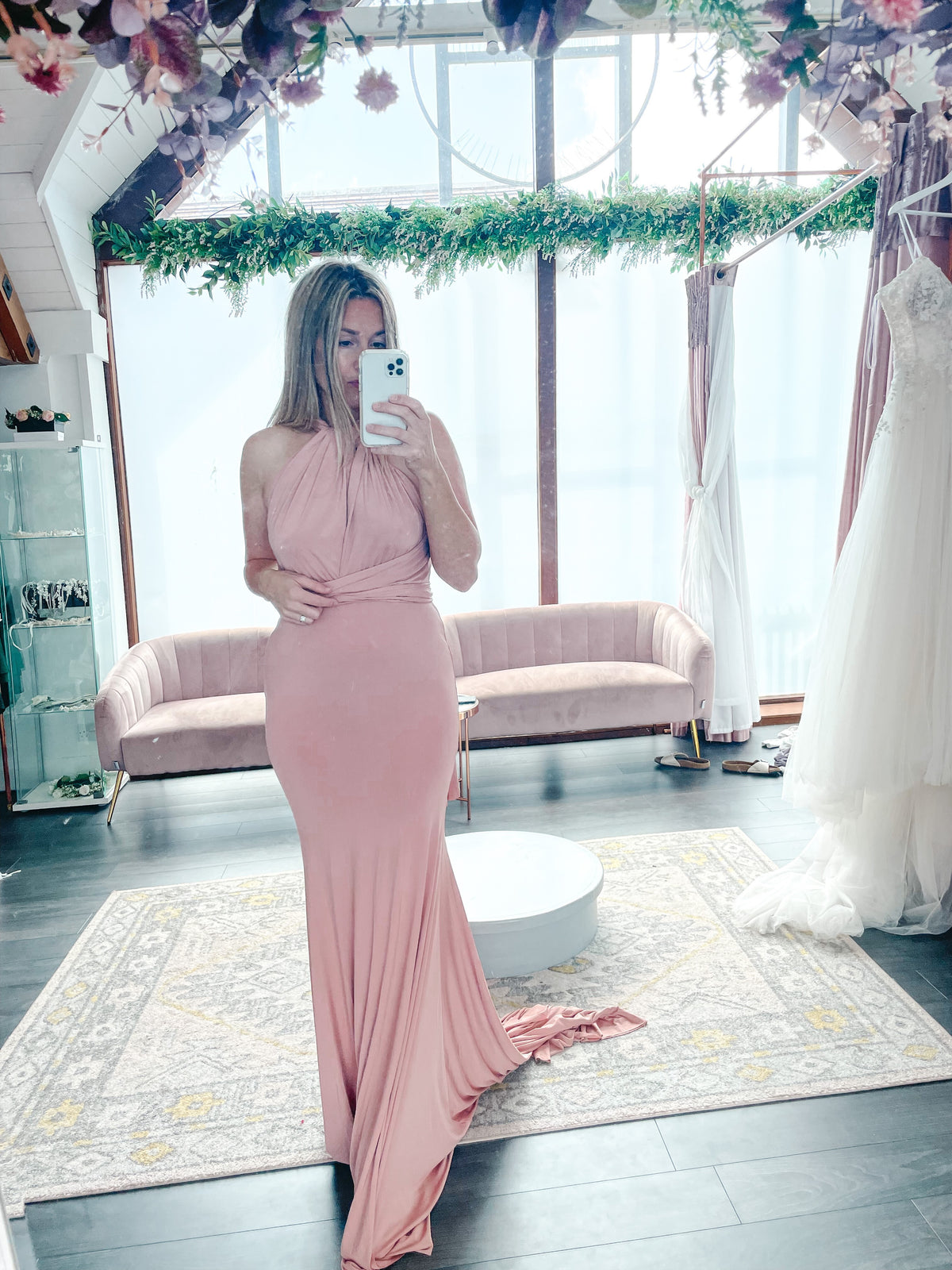 Blush Pink Fishtail Multiway Dress