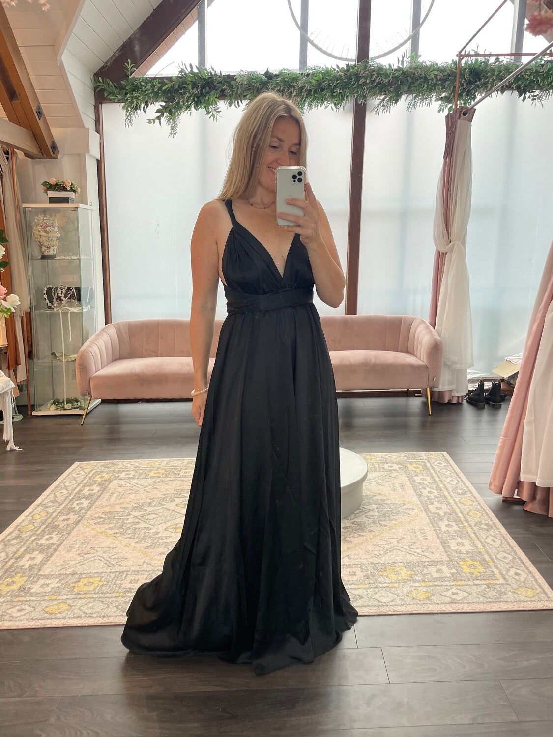 Black Satin Multiway Dress