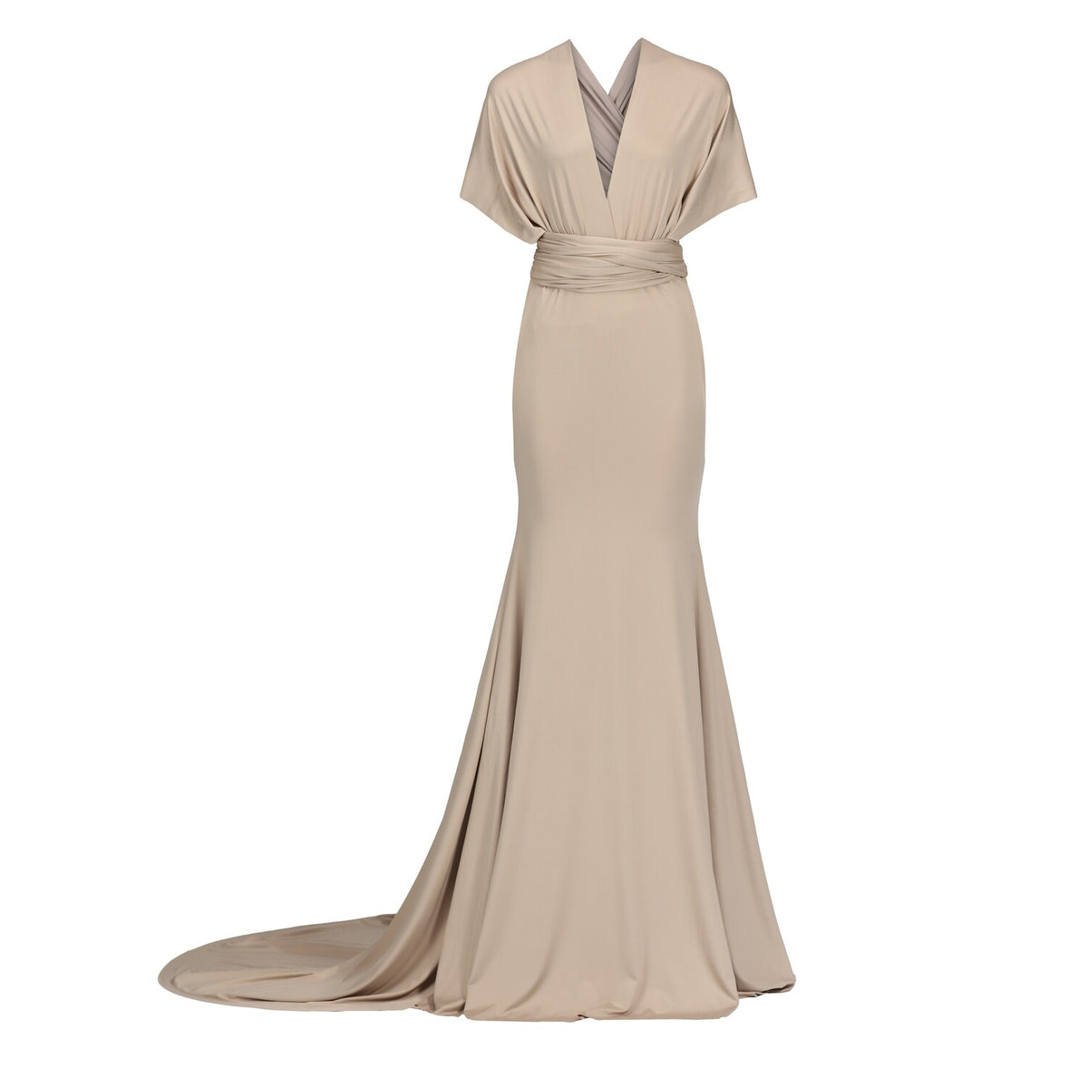 Taupe Fishtail Multiway Dress