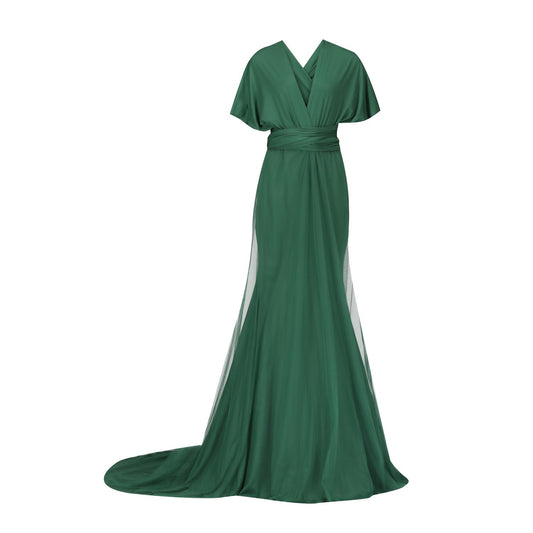 Forest Green Fishtail Multiway Dress