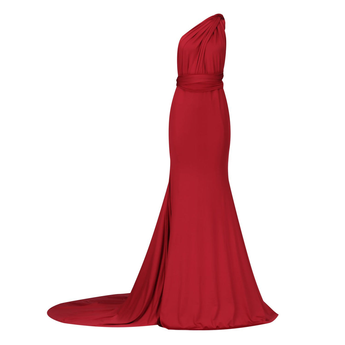 Burgundy Fishtail Multiway Dress