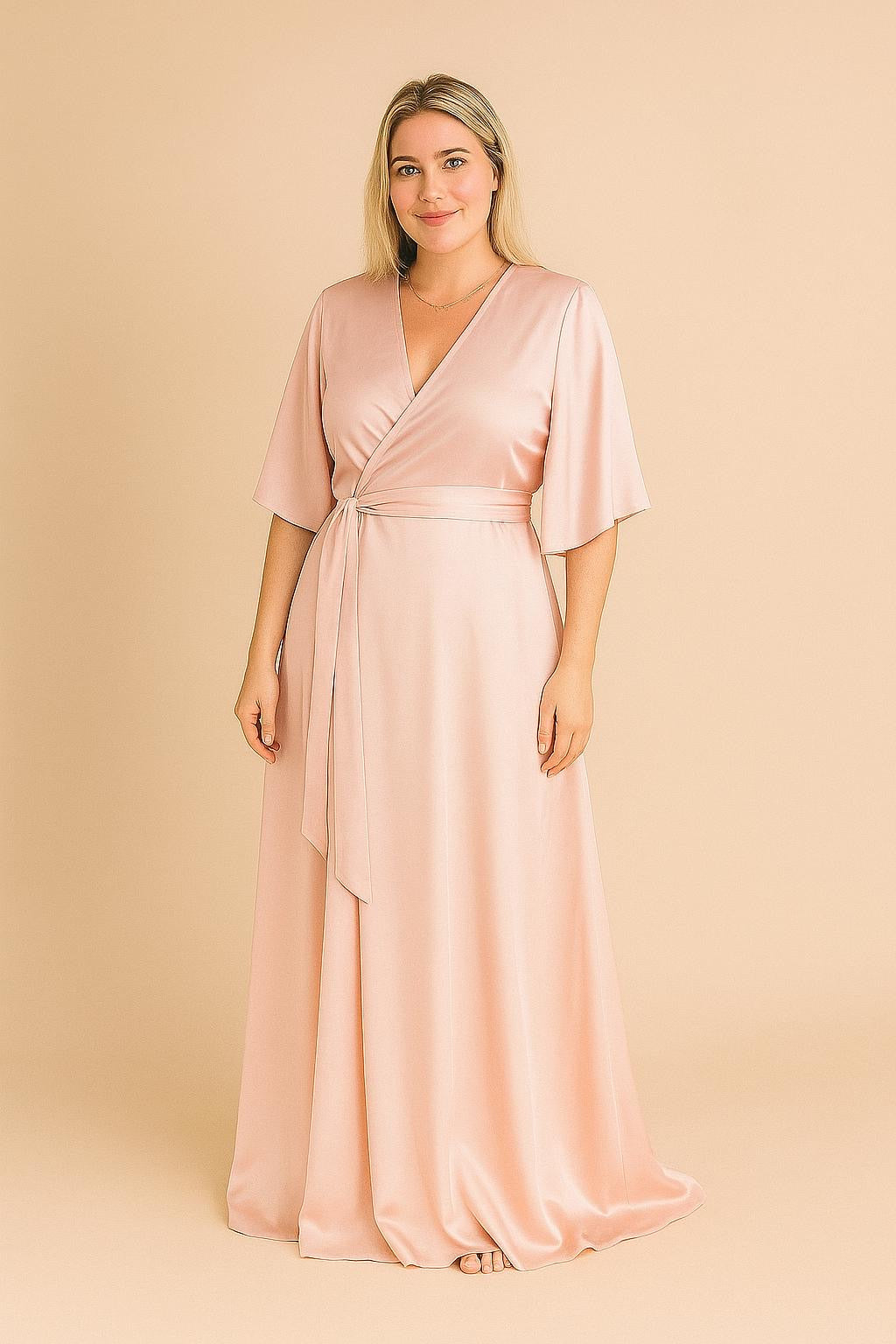 Satin Wrap Dress