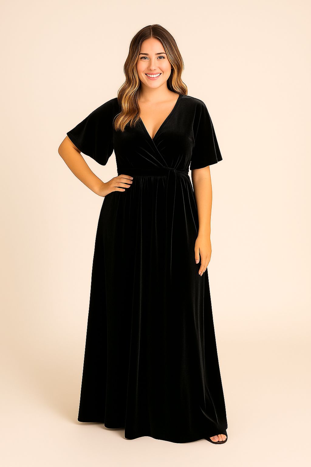 Velvet Wrap Dress