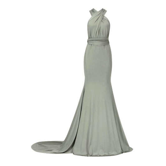 Olive Green Fishtail Multiway Dress