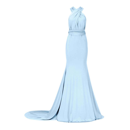 Powder Blue Fishtail Multiway Dress