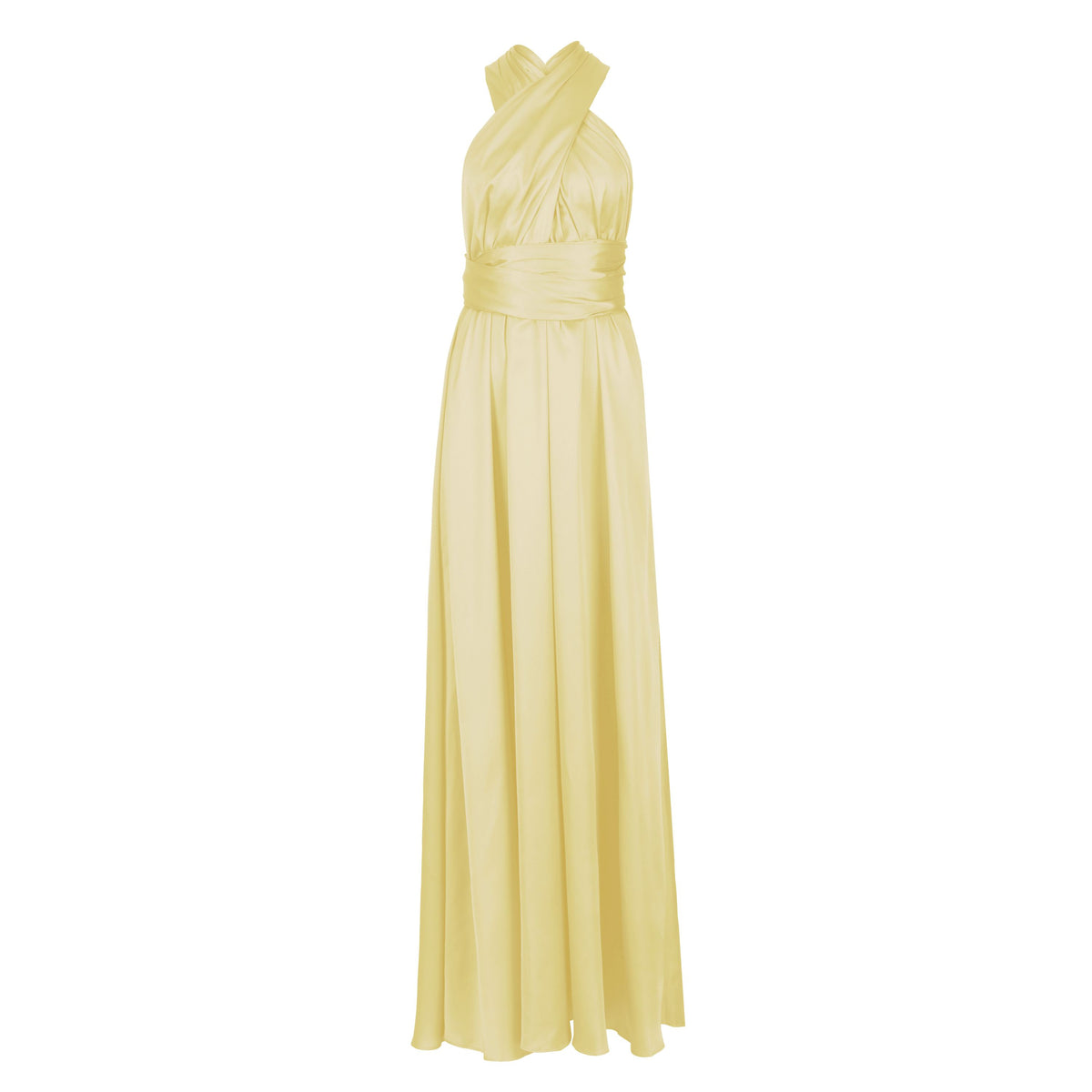 Butter lemon Satin Multiway Dress